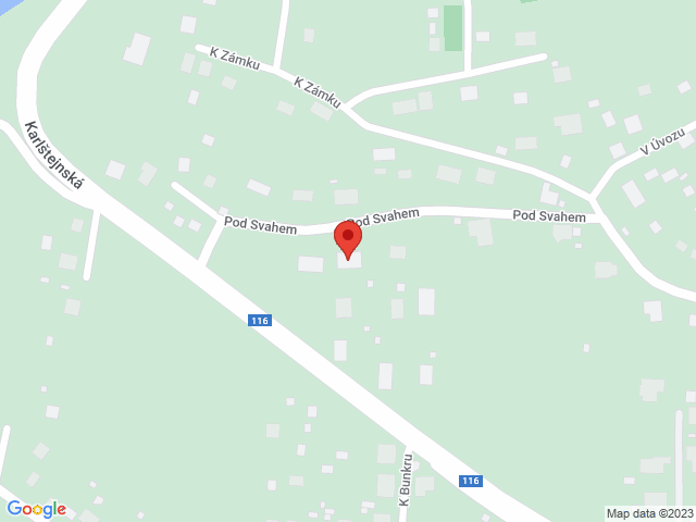 Google map: Pod Svahem 172, Hlásná Třebaň, 26718